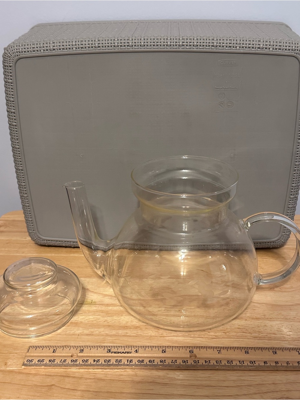 Princess House Clear Glass Teapot with Lid